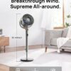 Dreo Standing Fan, 120°+120°Omni-directional Oscillating Fan For Bedroom, 80 ft Circulator With Remote, DC Motor Quiet Pedestal Fans, Adjustable Height, 8 Speeds, 3 Modes, 8H Timer, Home, PolyFan 502