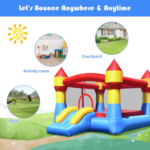 99c28e9d828b4651931a3aea822496f8 Costway Kid Inflatable Bounce House Castle Moonwalk Playhouse Jumper Slide
