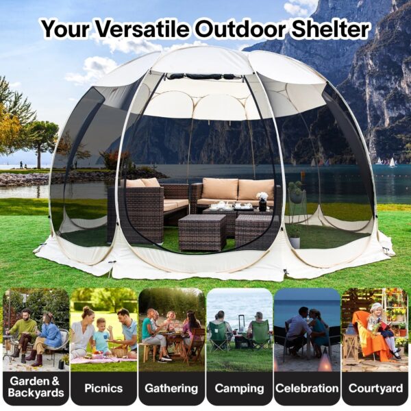 9a6a8f9cc3324db0affe5163f930fac2 Alvantor 15' x 15' Screen House, Beige