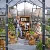 Palram - Canopia Chalet Four Season - 12' x 10' - Walk-In Hobby Greenhouse - Charcoal Gray - with 2 Roof Vents