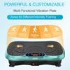 Vibration Plate Fitness Platform Exercise Machine Vibrating Lymphatic Drainage Shaking Full Body Shaker Workout Vibrate Stand Shake Board Sport Gym for Weight Loss Fat Burner for Women Men