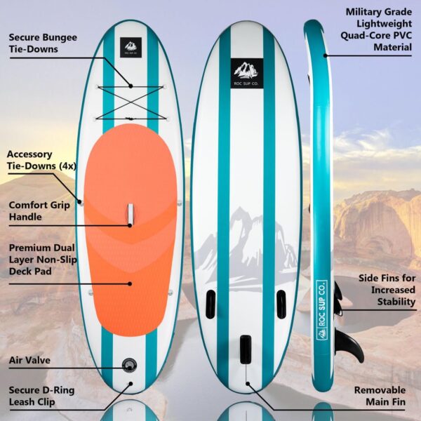 9c3f6d03e5044feb8941cf0f7bdaa2a7 Roc Inflatable Stand Up Paddle Boards with Premium SUP Paddle Board Accessories, Wide Stable Design, Non-Slip Comfort Deck for Youth & Adults