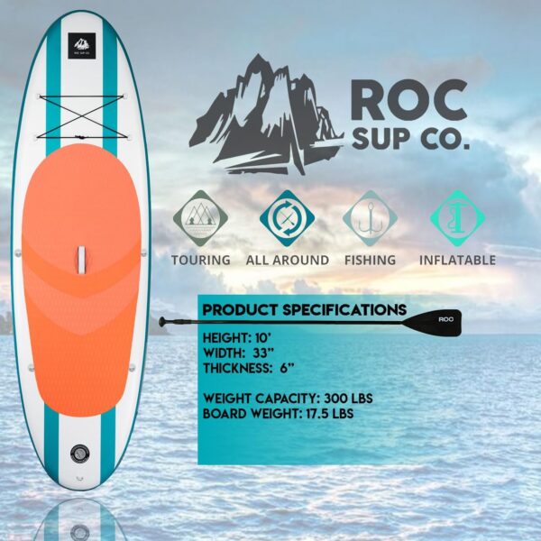 9c459b8a3e754153b24fffc1bf6074bf Roc Inflatable Stand Up Paddle Boards with Premium SUP Paddle Board Accessories, Wide Stable Design, Non-Slip Comfort Deck for Youth & Adults