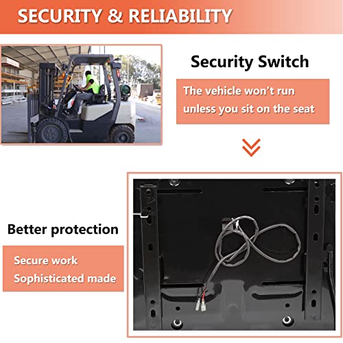 9c997316972649a6801f8af41d3e81dc Universal Fold Down Forklift Seat, Micro Switch, Armrest And Safety Belt, for Tractor