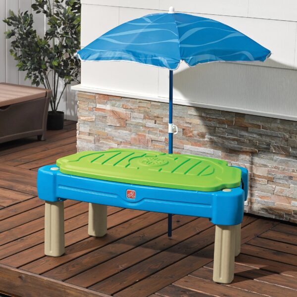 Step2 Cascading Cove Toddler Sandbox Water Table Cover and Umbrella