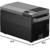 Car Refrigerator, 40 Qt(38L) Portable Refrigerator, Electric Cooler with Ice Maker, Dual Zone WIFI APP Control(-13℃~50℃), 12/24V DC/AC For Camping, Travel, Fishing, Outdoor, Truck
