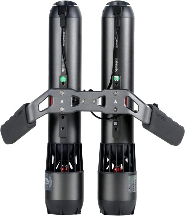 9d2dac0081744b72bfd1c0982df0015f Twin Engine Handle Bracket+ Underwater Scooter 2 Packs with 2 handgrips, 2 Arm Mount Kits, 2 Accessories Mount Rings
