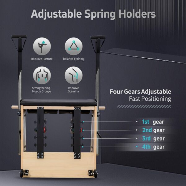 9d6a88a7fd054dc09199563bd5e9b374 Pilates Chair, Split-Pedal Stability Combo Chair with Handles,Pilates Reformer Machine,Pilates Equipment for Home Or Studio Use