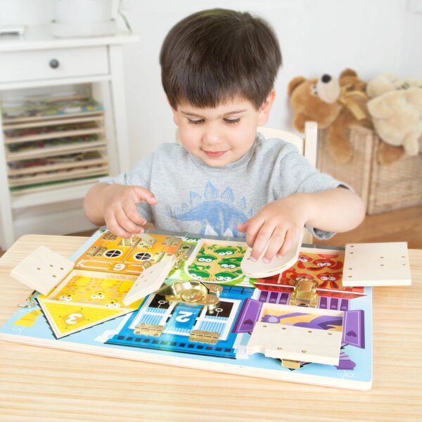 Melissa & Doug Latches Wooden Activity Board - FSC Certified Materials