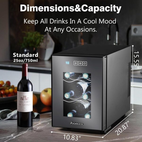 9d95416a23254ce89c0b83f15df2421f 24 inch Wine Cooler, 46 Bottle - Dual Zone Built-in or Freestanding Fridge with Stainless Steel Reversible Glass Door, for Home, Kitchen, or Office.