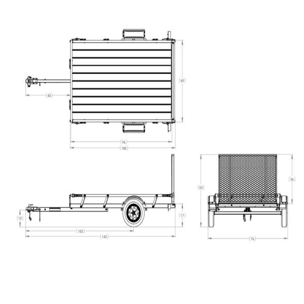 9e1f44472a74422ca4c66fa0d43d359f Karavan 5 ft. x 8 ft. Wood Floor Utility Trailer w Sliding Rail System