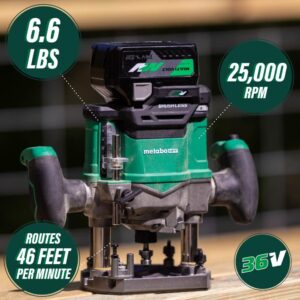 Metabo HPT 36V Cordless Plunge Router Kit 2 1/4 HP