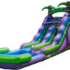 16' Purple Tropical Lightweight Premium Commercial Grade Water Slide Inflatable with Attached Pool for Kids and Adults (with Blower), Wet Dry Use, Summer Fun