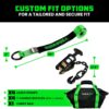 Car Tie Down Straps for Trailers with Flat Hooks (4-Pack) - 2 Inch x 8 Feet (10,000lb Break Strength) - Heavy Duty T-Handle Car Lasso Tire Straps for Trailer & UTV - Black