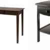 Lounge tables, antique walnut and Claire wood decorative tables