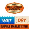 10 Gallon 6.0 Peak HP Stainless Steel Wet/Dry Shop Vacuum with Filter, Locking Hose and Accessories WD1060