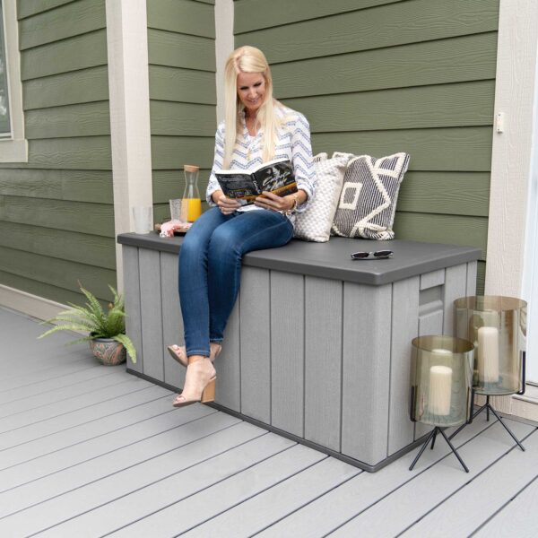 9f81e645eb1f48e99f7b382c5066bae4 Lifetime 150 Gallon Outdoor Storage Deck Box in Storm Dust Gray