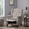 Breyon Contemporary Tufted Fabric Push Back Recliner