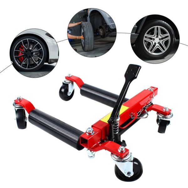 a06c4d9c55974c3e82609d27ecb72e4d 1500lb HYDRAULIC Positioning Car Wheel Dolly Jack Lift Auto Vehicle Moving Hoist