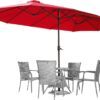 15ft Patio Umbrella with Solar Lights, Large Double Umbrella Outdoor, Rectangle 180''x106'' Umbrellas with 156 PCS LED Lights and Crank Handle for Backyard Deck Pool Shade in Black(1.9" Pole)