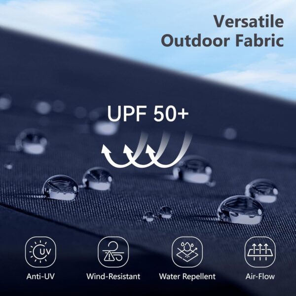 a151455236594015b4002f43f50462f1 15ft Double Sided Patio Umbrella with Solar Lights, Outdoor Large Umbrellas with Crank Handle and 36 LED Lights, Rectangular Market Umbrella with Base Included for Deck Pool Shade