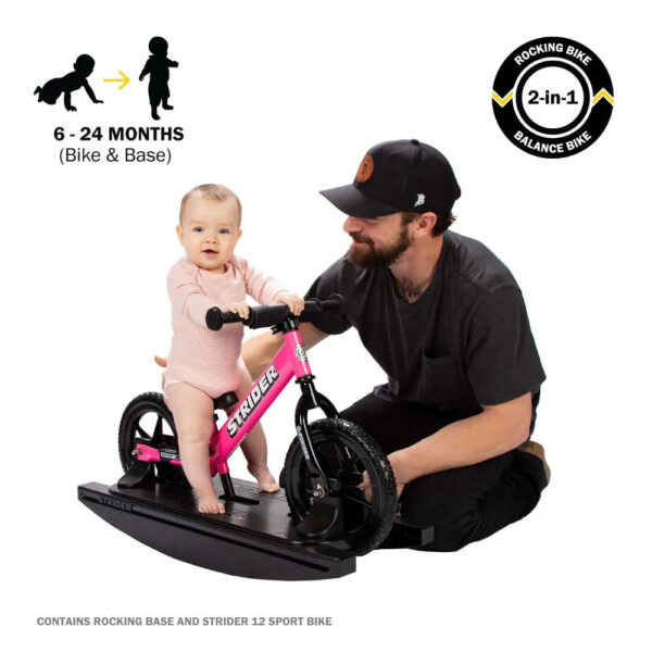 Strider Rocking Base for Toddlers, 6 Months - 24 Months - Fits All Strider 12 Balance Bikes