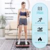 Vibration Plate Fitness Platform Exercise Machine Vibrating Lymphatic Drainage Shaking Full Body Shaker Workout Vibrate Stand Shake Board Sport Gym for Weight Loss Fat Burner for Women Men