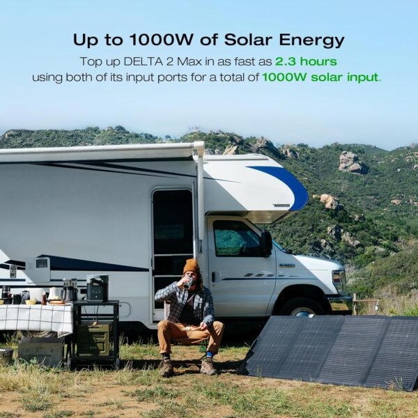 a1970ec682cb486a89cada778c9852dd Portable Power Station DELTA 2 Max, 2400W LFP Solar Generator, Full Charge in 1 Hr, 2048Wh Solar Powered Generator for Home Backup(Solar Panel Optional)