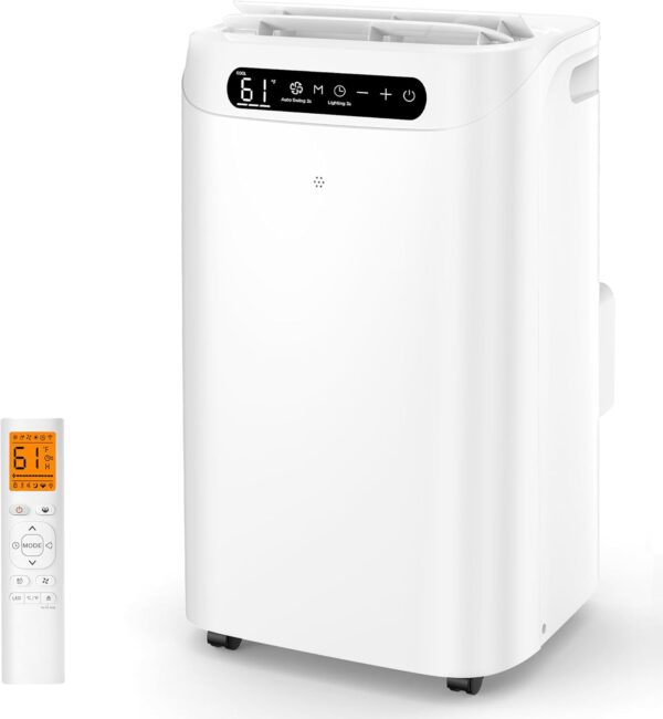 a1a81d54fb174a7bb9b1365edea0ca1a Portable Air Conditioners 14000Btu with Remote Control, 3-in-1 Free Stand Smart Cooling AC Unit with Dehumidifier, Fan, Cools Room up to 700 sq.ft, Auto Swing,24H Timer, Windows Kit Included
