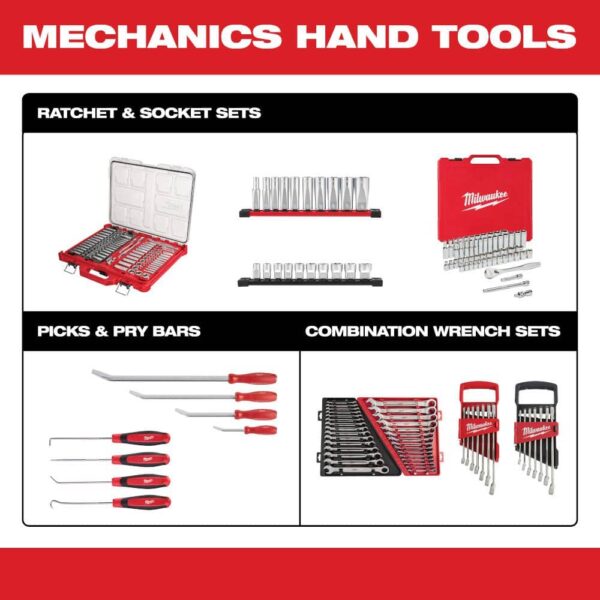 a2244435006344c58793feaeae03eeb1 Milwaukee SAE/Metric Combination Ratcheting Wrench Mechanics Tool Set (30-Piece) 48-22-9416-48-22-9516