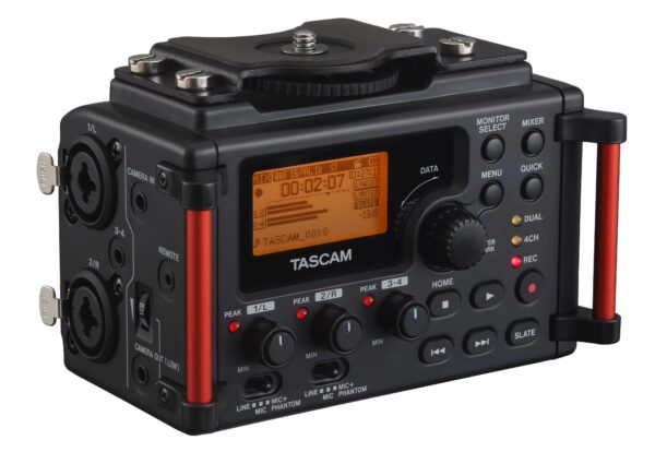 Tascam 4-Channel Linear PCM Audio Portable DSLR Film Recorder/Mixer DR-60DmkII