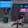 Racing Office Computer Video Game Chair, Without footrest, Black