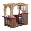 Step2 Grand Walk-in Kitchen Plastic Play Kitchen and Kid Grill, Brown