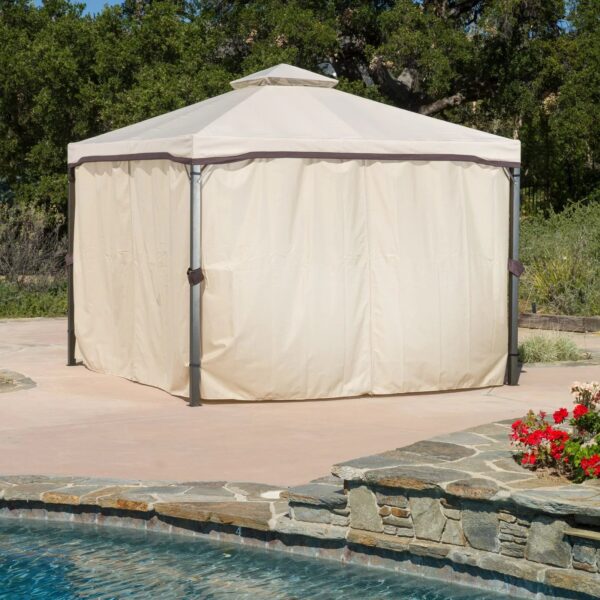 a2961bc701b447f992c5cbaac4b16581 Christopher Knight Home Skyline Fabric Gazebo by Beige