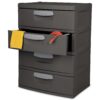Sterilite 4 Drawer Plastic Storage Unit, Flat Gray, Heavy-Duty, BPA-Free