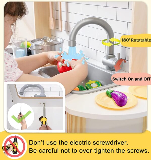 a357accabee94ba18ea4a972f3cc93ee Children's small land play kitchen, wooden children's play kitchen toy set