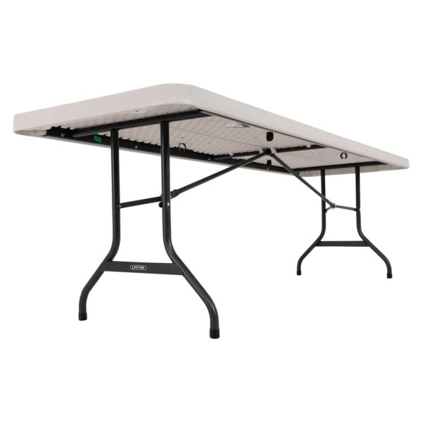 Lifetime 8 Foot Rectangle Folding Table, Indoor/Outdoor Commercial Grade, Almond (22984)