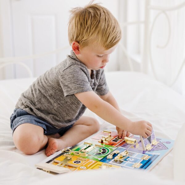Melissa & Doug Latches Wooden Activity Board - FSC Certified Materials