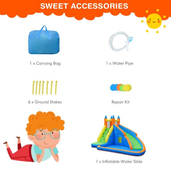 a3d03b3dd15f46429fb969fa06f39426 Costway Inflatable Water Slide Mighty Bounce House Castle Splash Pool without Blower