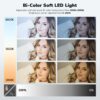 D50 LED Video Light Panel Lights 15.4", 2 Packs 45W 3000K-8000K Bi-Color Dimmable Photography Lighting, CRI 96+ Videography Lighting for Video Shooting/Gaming/Live Stream/Studio/Film