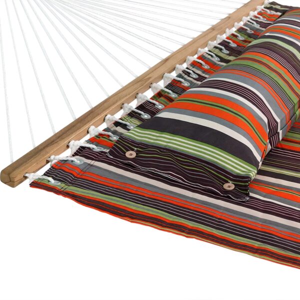 Sunnydaze 2-Person Freestanding Quilted Fabric Hammock with 15' Stand - Canyon Sunset