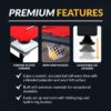 Hathaway Fairmont 6 Ft Portable Pool Table, Adults Folding Billiards Tables for Game Room with Easy Foldable Storage, Includes Full Set of Billiard Balls, Cues, Chalk & Brush