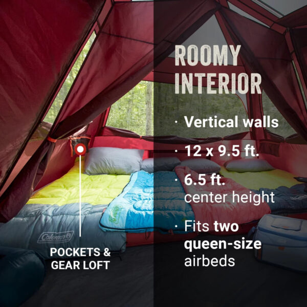 a469b01298d94e80858116c2821e888a Coleman Skylodge 8-Person Instant Camping Tent, Blackberry