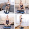 Vibration Plate Fitness Platform Exercise Machine Vibrating Lymphatic Drainage Shaking Full Body Shaker Workout Vibrate Stand Shake Board Sport Gym for Weight Loss Fat Burner for Women Men