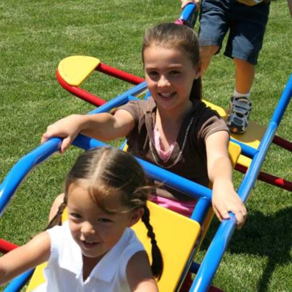 Lifetime Kid's Ace Flyer Metal Teeter Totter, Yellow, Red and Blue (151110)