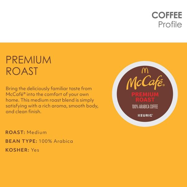 a56dcc2a9f254ff98dc6cfc24ef0a995 McCafé Premium Roast Medium Coffee Pods, 96 Count, 100% Arabica, Keurig K-Cup Compatible, Recyclable