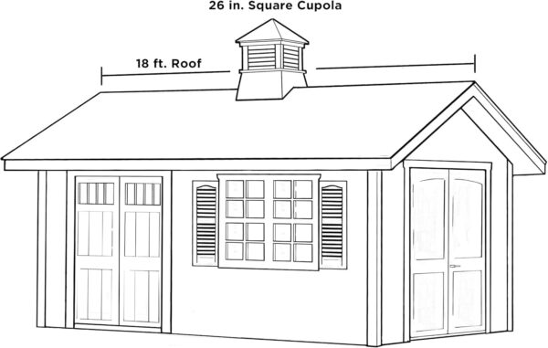 a5a967766bda49bd979836a1ee576b55 Good Directions 2126CV Coventry Vinyl Cupola, 26" square x 35" high, White