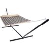 Sunnydaze 2-Person Freestanding Quilted Fabric Hammock with 15' Stand - Mountainside
