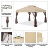 10x10 Pop up Canopy Including 4 Removable nettings, 4 Ropes, 8 Stakes, 4 Weight Bags