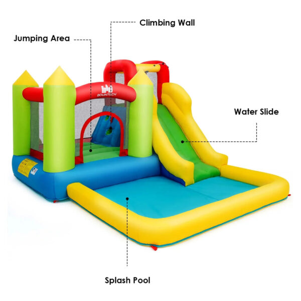 a6049798af7e43e0a8a95d8fb25c1717 Costway Inflatable Bounce House Water Slide Jump Bouncer Climbing Wall Splash Pool Blower Excluded